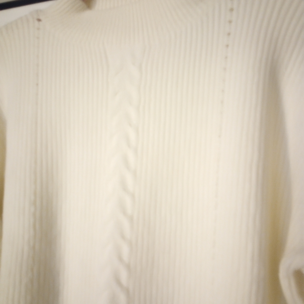 Winter White Mock Neck Sweater - Picture 3 of 3